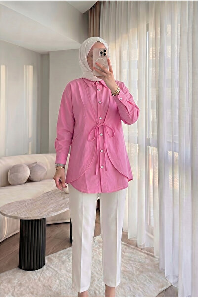 HİFADEN Women's Elegant Button Detailed Design Tie-Up Comfortable Stylish Hij...