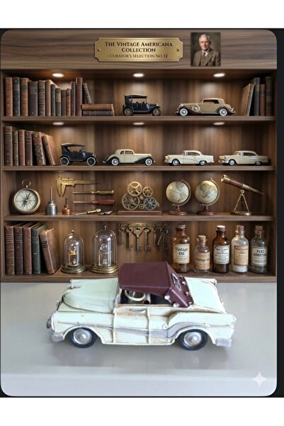 Online Antique Metal Classic Decorative Car - White (15 Cmx7 cm)