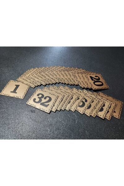 Empressco رقم الباب 5.5x6.5 سم ذهبي معدني طباعة سوداء على أصفر ذاتي اللصق رقم...