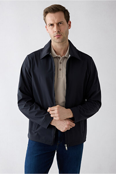 Kiğılı Baby Collar Zippered Seasonal Coat with Pockets