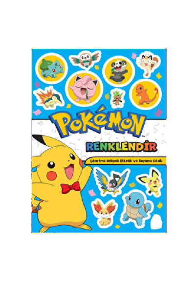 Doğan Çocuk Pokemon Renklendir Çıkartma Hediyeli Etkinlik ve Boyama Kitabı