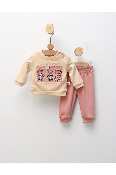 MiniKids Σετ Σκέψου Ευτυχώς, Να είσαι Ευτυχισμένος, σε χρώμα σάπιο ροζ