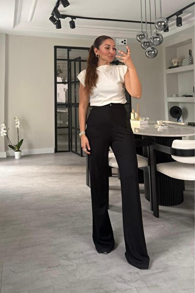 ELMASSTİL PREMIUM ÇELİK KUMAŞ PALAZZO PANTOLON