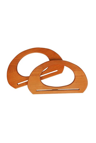 Ritzz Οβάλ ξύλινη λαβή τσάντας μισού δακτυλίου - Ταν "