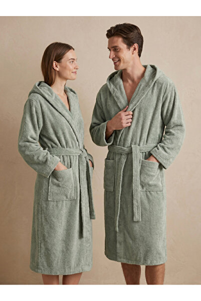 Kapüşonlu Unisex Bornoz %100 Pamuk