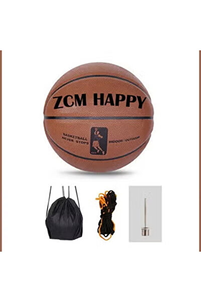 ZCM-HAPPY مجموعة كرة السلة مع مضخة وحقيبة شبكية وإبر للتدريب والألعاب الداخلي...