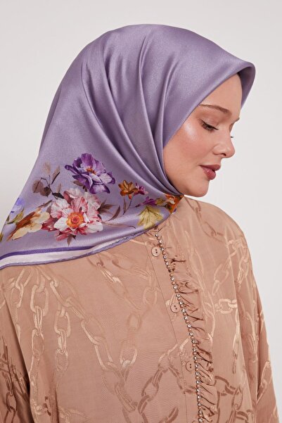 Levidor Λαμπερό κρυστάλλινο φουλάρι με κενό κέντρο και λουλούδια τριαντάφυλλα...