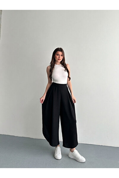 Liva Style Co Black Relaxed Fit Ayrobin Pants