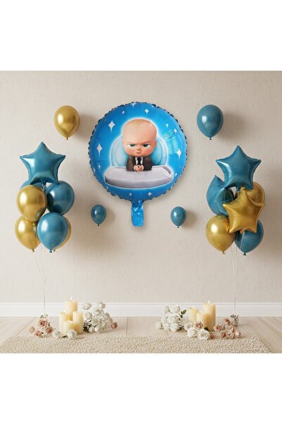 Dreamworks Bebe Boss Στρογγυλό Μπαλόνι Αλουμινίου, 45 εκ., Διακόσμηση Πάρτι γ...