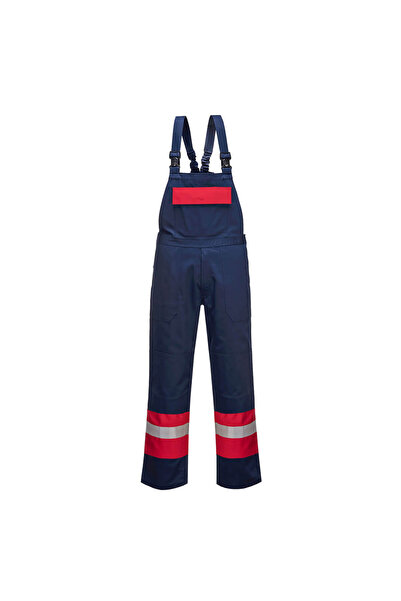 PORTWEST Salopeta de lucru, ignifuga, cu buzunare, reglabil, bleumarin