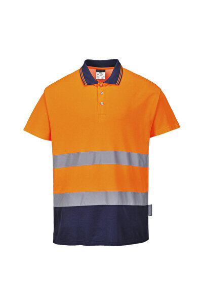 PORTWEST Tricou de lucru, reflectorizant, portocaliu/bleumarin