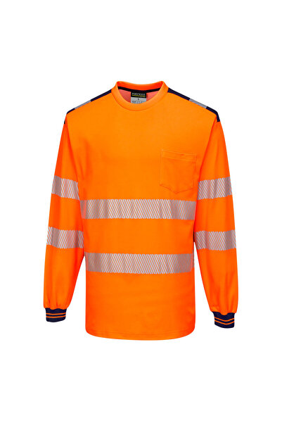 PORTWEST Tricou de lucru, reflectorizant, portocaliu/bleumarin