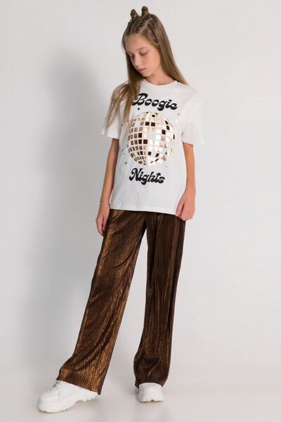 HAUSEkids Μπλουζάκι για κορίτσια 9-14 ετών Boogi Nights - Εκρού