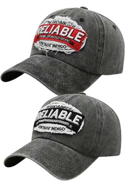Uniquetrenders Set de 2 șepci de baseball unisex, în stil vintage, cu broderi...
