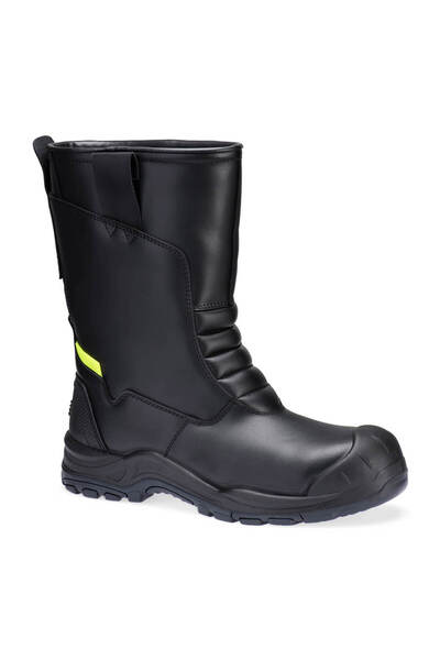 PORTWEST Bocanci de protectie, talpa antialunecare, din piele, negru