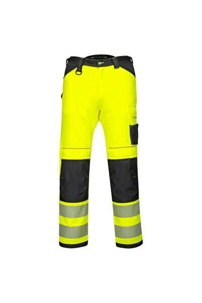PORTWEST Pantaloni de lucru, reflectorizanti, rezistenti la lichide, galben/n...