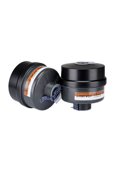 PORTWEST Filtru combinat A2P3 cu filet universal (Pachet de 4), pentru filtre...