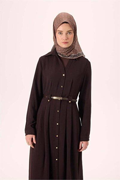 Silk Home Λεπτό βαμβακερό μαλακό κασκόλ σε καφέ-πετρελαιοπράσινο με σχέδιο βι...