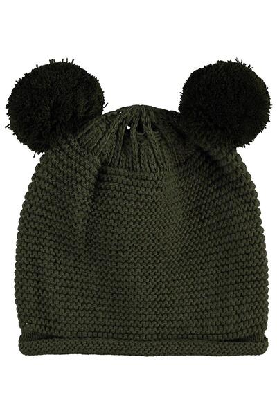 Civil Baby Βασικό Μπερέ για Βρέφη με Διπλό Πομπόν - Πράσινο