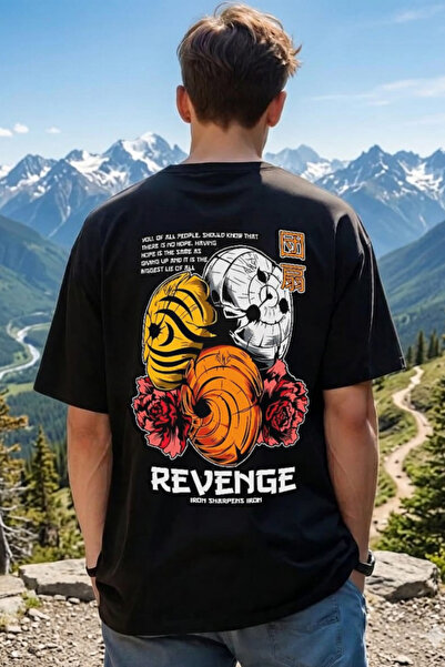 barsdepo Μπλουζάκι με στάμπα στην πλάτη Revenge, Oversize Unisex T-shirt για ...