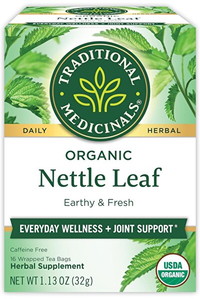 TRADITIONAL MEDICINALS Organic Nettle Leaf Herbal Tea, Supports Joint Health ...