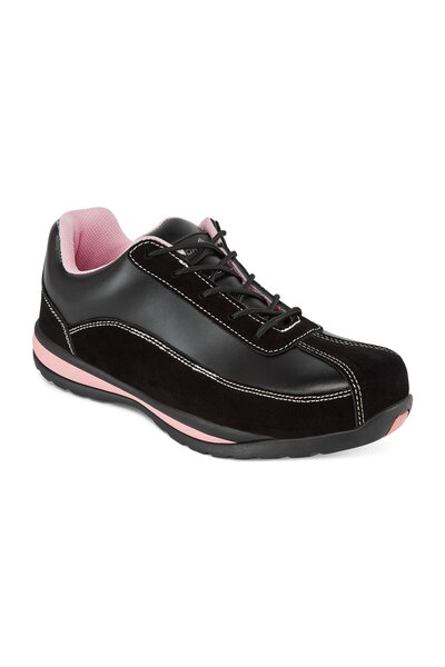 PORTWEST Pantofi de protectie, S1P, talpa antialunecare, din piele, negru/roz