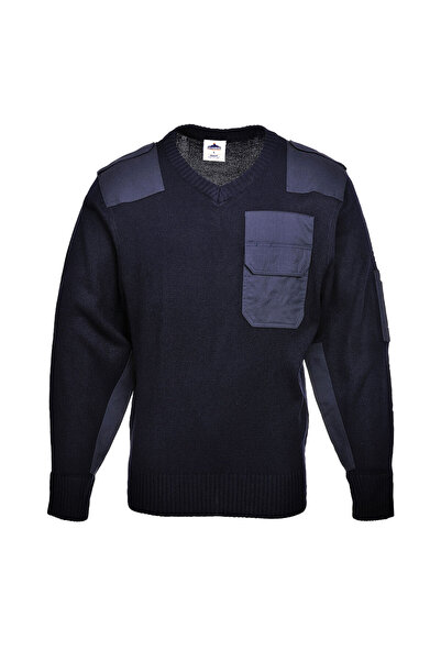 PORTWEST Nato Sweater, with Pocketed, navy blue