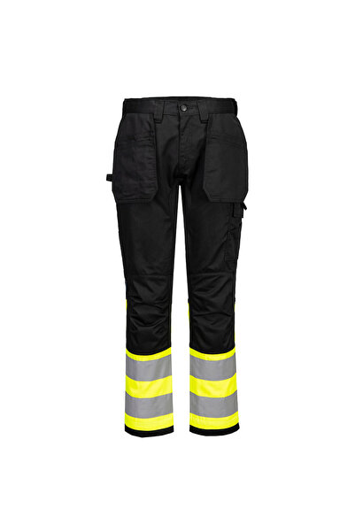 PORTWEST Pantaloni de lucru, reflectorizanti, stretch, cu buzunare holster, r...