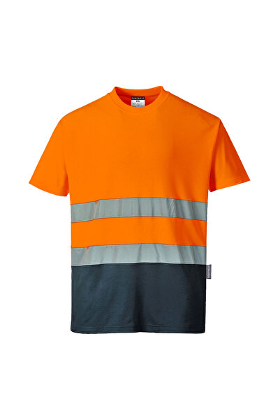 PORTWEST Tricou de lucru, reflectorizant, portocaliu/bleumarin