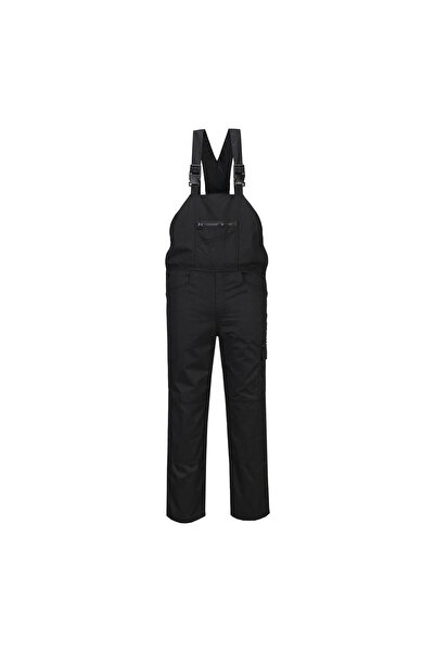 PORTWEST Salopeta cu pieptar, stretch, cu buzunare, negru