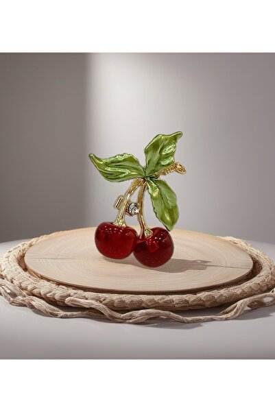 a rose jewelry Trendy Kiraz Broş