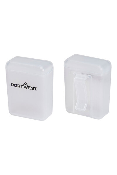 PORTWEST Ear Plugs Storage Box (Pk50), depozitare, alb