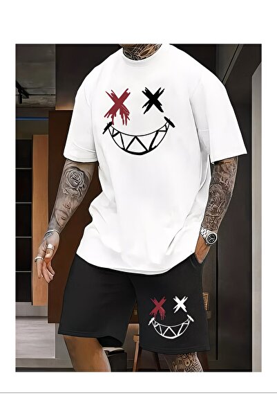 FATOOM STILE T-Shirt Shorts - T-Shirt with Shorts, Printed Crew Neck Top and ...