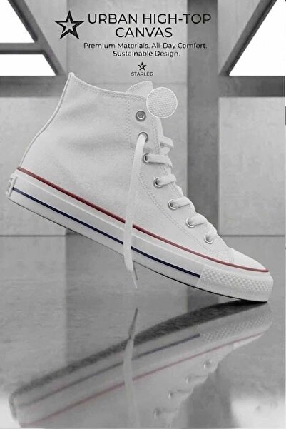 rekorsport Unisex Υφασμάτινα Παπούτσια Sneaker από Καμβά με Ψηλό Κορδόνι