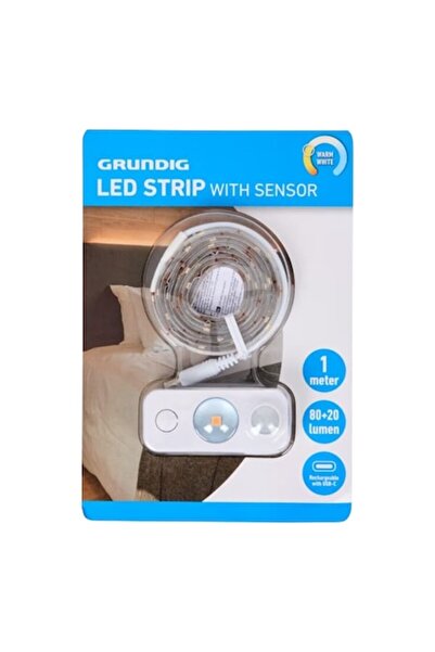 Grundig LED Strip with Sensor, Grundig, Rechargeable, USB-C, 1 m