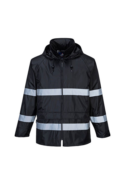 PORTWEST Geaca de lucru, reglabil, pentru ploaie, negru