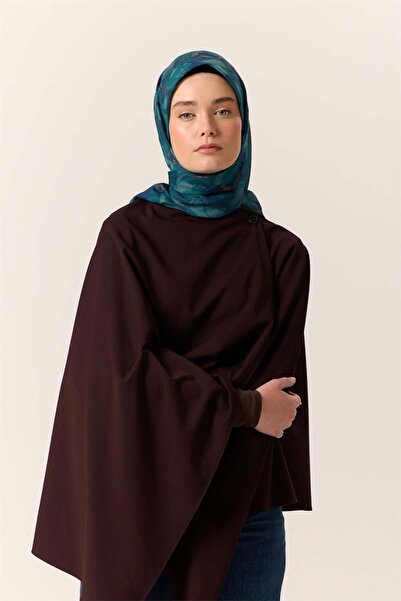 Silk Home Λεπτό βαμβακερό μαλακό κασκόλ σε μπλε-σκούρο πράσινο με σχέδιο, ανα...