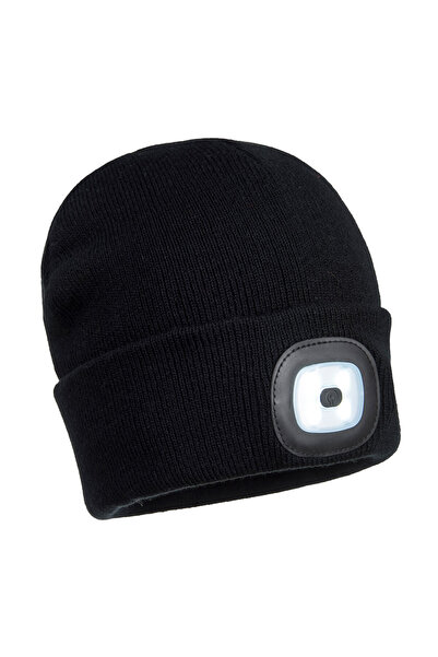 PORTWEST Rechargeable LED Beanie, negru