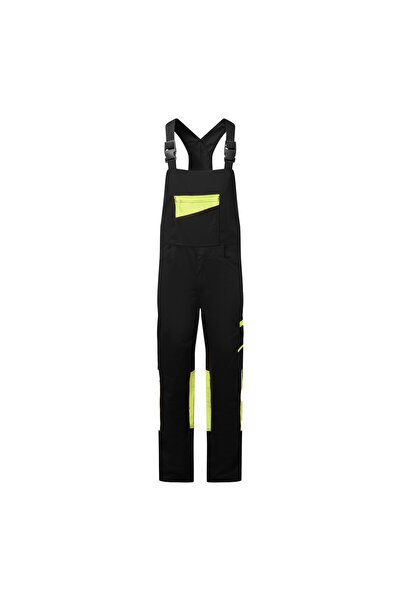 PORTWEST Salopeta cu pieptar, stretch, cu buzunare, galben/negru