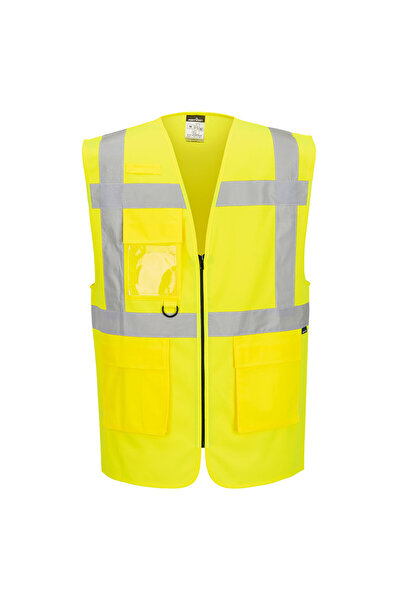 PORTWEST Geaca de lucru, reflectorizanta, cu buzunare, galben