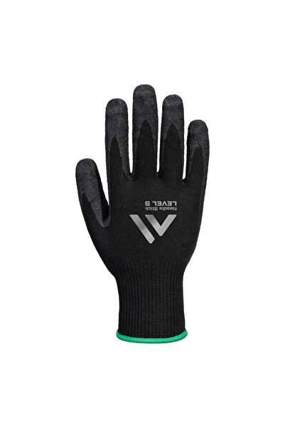 PORTWEST Manusi de protectie, latex, pentru santier, negru