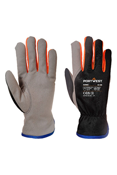 PORTWEST Manusi de protectie, din piele, pentru frig, portocaliu/negru
