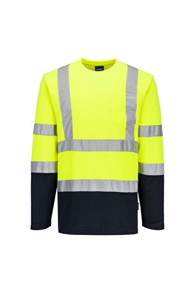 PORTWEST Tricou de lucru, reflectorizant, galben/bleumarin
