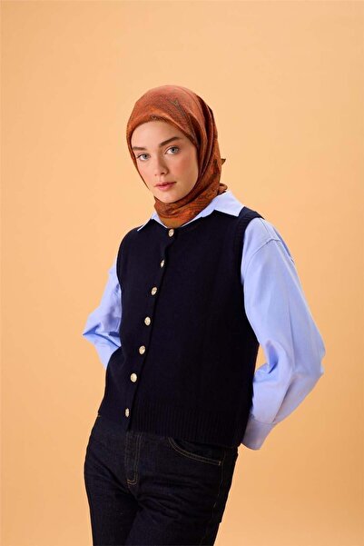 Silk Home Κασκόλ από βισκόζη με μείγμα βελορά, πράσινο καφέ-πορτοκαλί με οξεί...