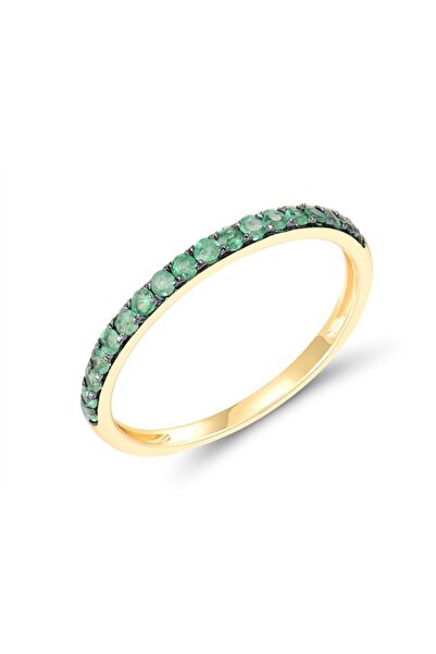 Bijuteria SORELLY Δαχτυλίδι αιωνιότητας από χρυσό 14 καρατίων με σμαράγδια 0....