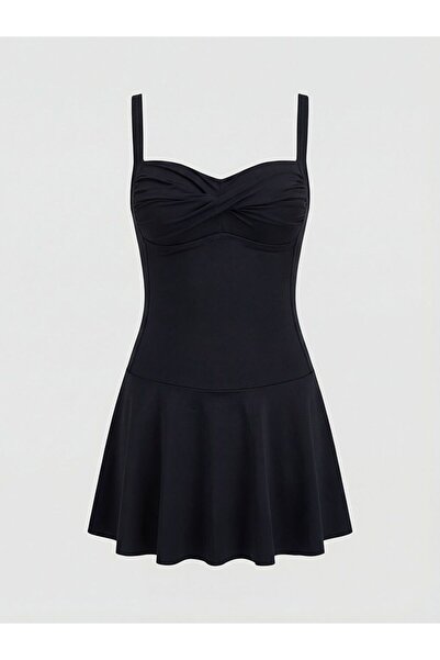 LC Waikiki LCW DREAM Γυναικείο μαγιό με λαιμόκοψη καρδιά και λεπτομέρεια με κ...