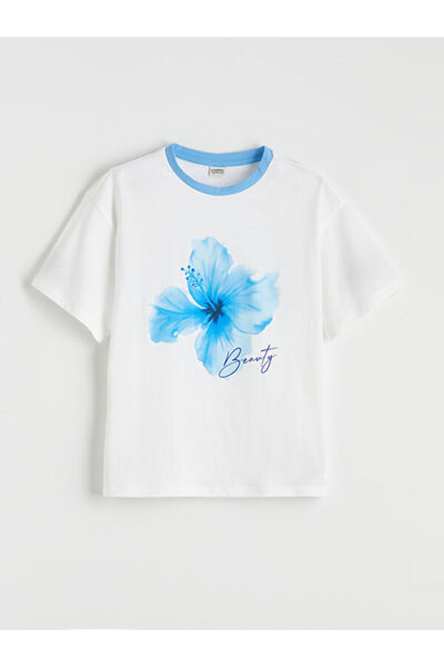 LC Waikiki تي شيرت I Girl's Zero Roba Collar مطبوع من Freezen Store