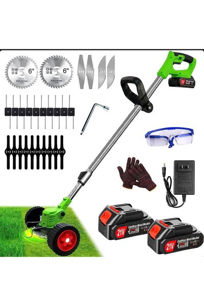 SELECT Ηλεκτρικό Χορτοκοπτικό 48V με 2 Μπαταρίες, Δίσκο 6 ιντσών, Λεπίδες, Νή...