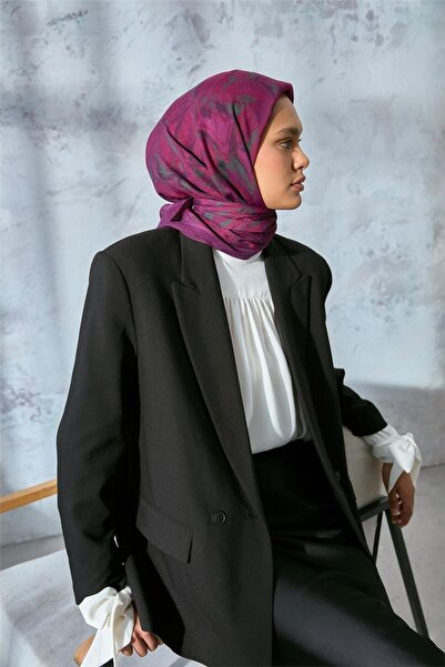 Silk Home Κασκόλ Viscon Velora με μοτίβο σε χρώματα ανοιχτό μωβ-βιολετί, αντι...