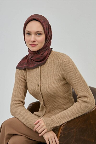 Silk Home Κασκόλ Βισκόζη Velora Bitter Brown Four Seasons 90x90